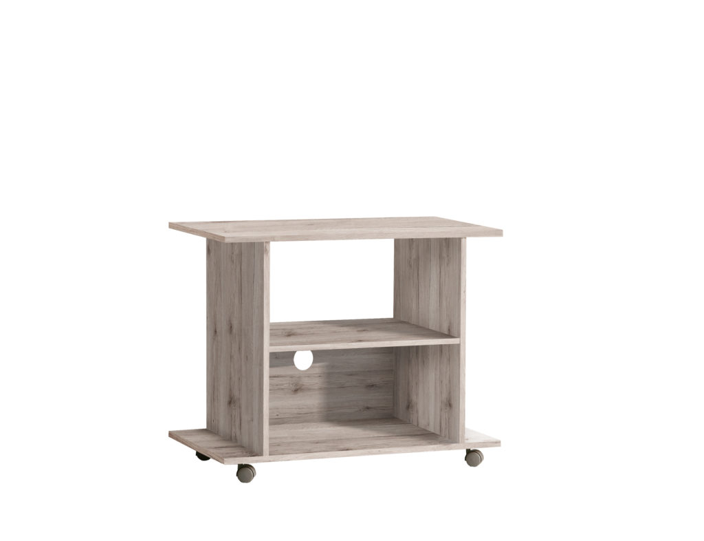 Details zu TV Lowboard Schrank mit Rdern DIXI DXT10 78 TV Tisch Sideboard  Kommode Eiche