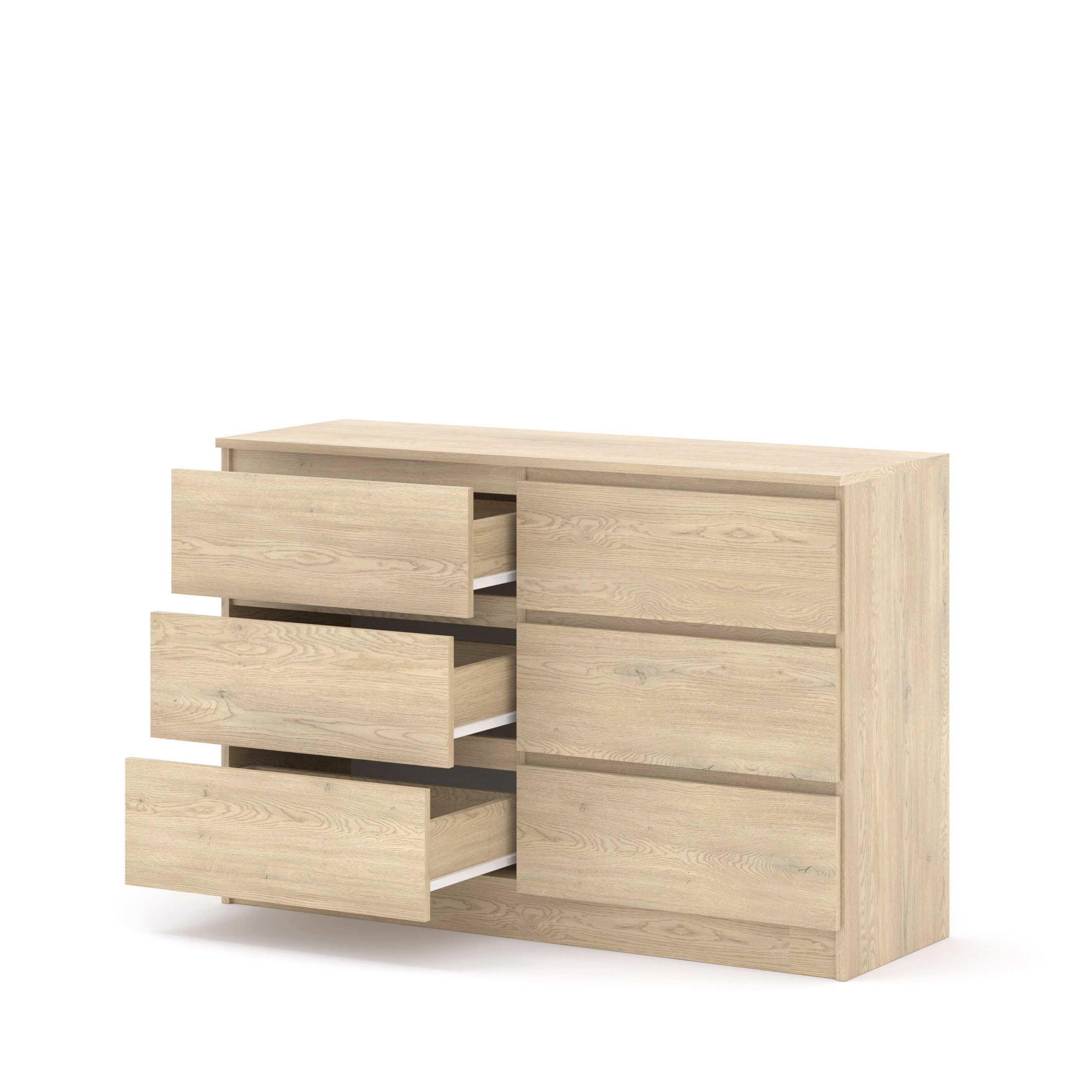Komoda MAJA S6 120 cm dąb cremona 6 szuflad