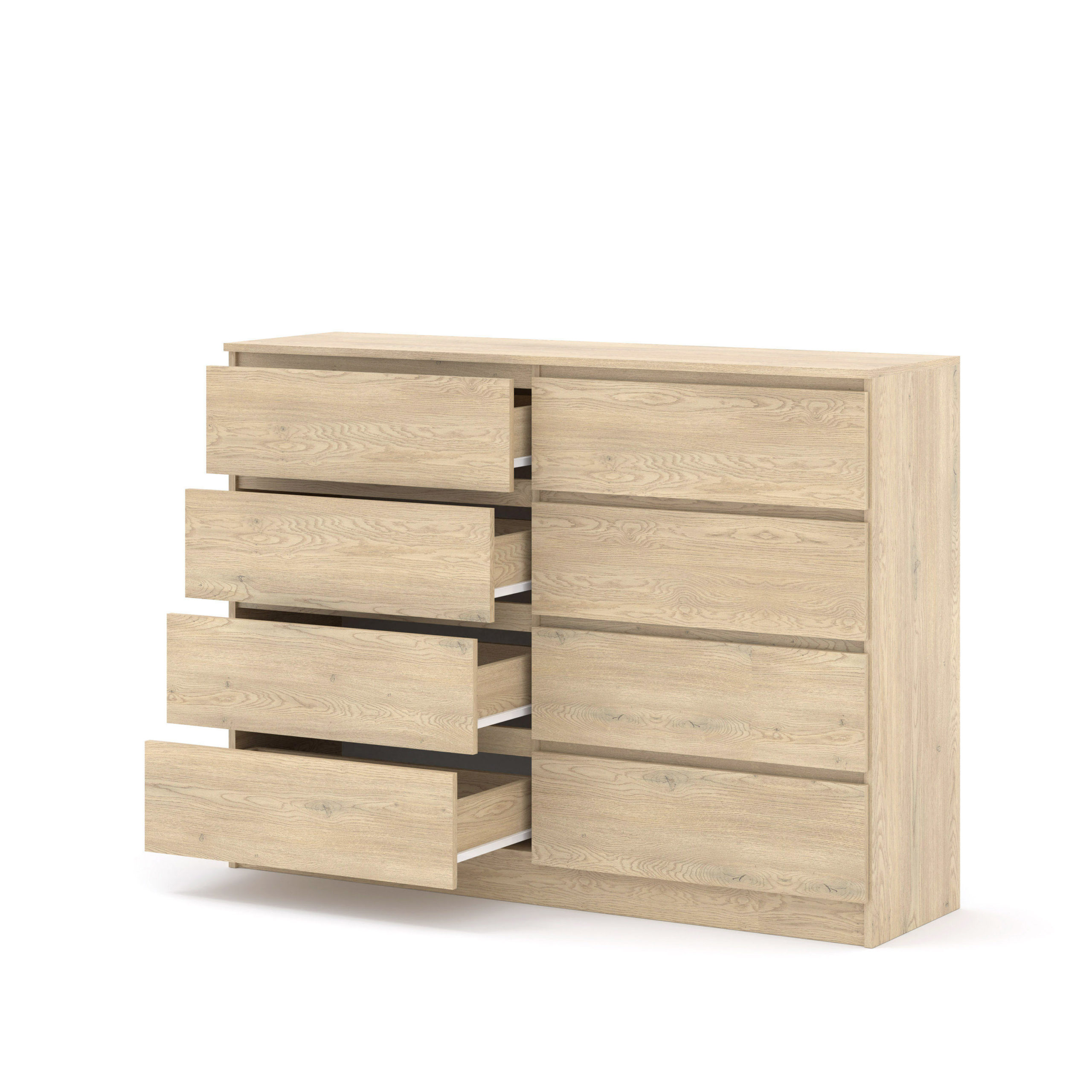 Komoda MAJA S8 140 cm dąb cremona 8 szuflad